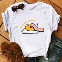 Load image into Gallery viewer, TJCJFO Funny Sleeping Lazy Egg Print Graphic T Shirts Women Gudetama Tshirt Tee Shirt Femme Camisas Mujer Top Clothes
