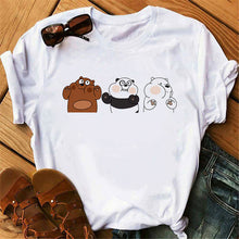 Load image into Gallery viewer, Casual Women Summer Tshirt Tops Cartoon Bear Print Cute Tee Shirt Kawaii Female Round Neck Tops T-shirts Clothes
