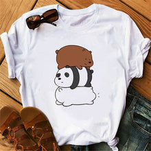 Load image into Gallery viewer, Casual Women Summer Tshirt Tops Cartoon Bear Print Cute Tee Shirt Kawaii Female Round Neck Tops T-shirts Clothes
