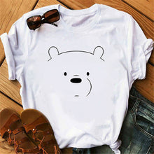Load image into Gallery viewer, Casual Women Summer Tshirt Tops Cartoon Bear Print Cute Tee Shirt Kawaii Female Round Neck Tops T-shirts Clothes
